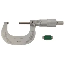 Outside Micrometer with Cr Finish Frame 1-2", Ratchet, 0,0001"