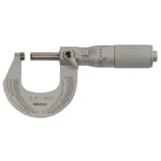 Outside Micrometer with Cr Finish Frame 0-1", Friction Thimble, 0,0001"