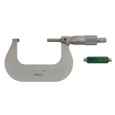 Outside Micrometer with Cr Finish Frame 2-3", Ratchet, 0,0001" 101-119 Mitutoyo