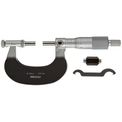 Outside Micrometer Interchangeable Anvil 0-50mm, with Heat Insulating Plate 104-171 Mitutoyo