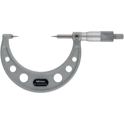Point Micrometer with Carbide Tip 50-75mm, 15° Tip 112-167 Mitutoyo