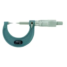 Point Micrometer with Hardened Tip 0-1", 15° Tip