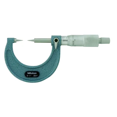 Point Micrometer with Hardened Tip 0-1", 15° Tip 112-177 Mitutoyo