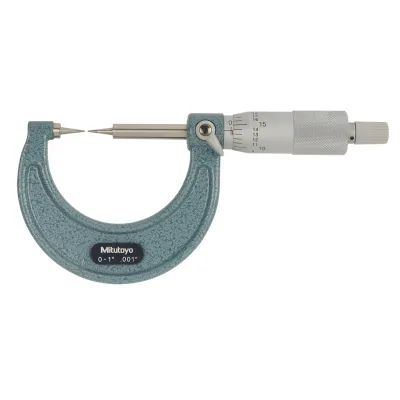 Point Micrometer with Carbide Tip 0-1", 15° Tip 112-189 Mitutoyo