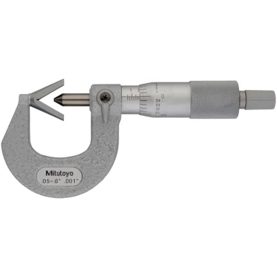 3 Flute V-Anvil Micrometer 0,05-0,6" 114-163 Mitutoyo