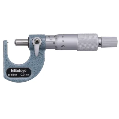 Tube Micrometer, Spherical Anvil/Spindle 0-15mm, Carbide-tipped 115-201 Mitutoyo