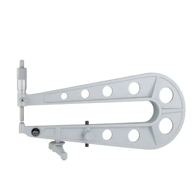 Sheet Metal Micrometer 0-1", Flat Anvil/Spindle, 12" Throat 118-107 Mitutoyo
