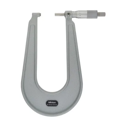 Sheet Metal Micrometer 25-50mm, Flat Anvil/Spindle, 150mm Throat 118-110 Mitutoyo