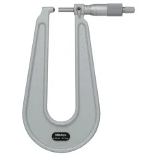 Sheet Metal Micrometer 0-25mm, Spherical Anvil, 150mm Throat