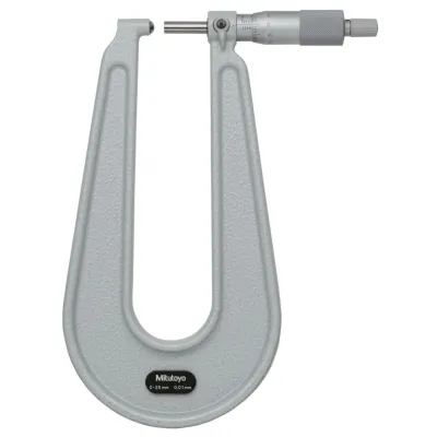 Sheet Metal Micrometer 0-25mm, Spherical Anvil, 150mm Throat 118-114 Mitutoyo