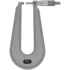 Sheet Metal Micrometer 0-1", Spherical Anvil, 6" Throat