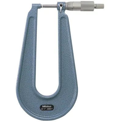 Sheet Metal Micrometer 0-1", Flat Anvil/Spindle, 6" Throat 118-129 Mitutoyo