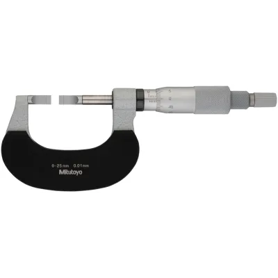 Blade Micrometer, Hardened Steel Blade 0-25mm, 0,4mm Blade 122-111-10 Mitutoyo