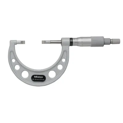 Blade Micrometer, Carbide-Tipped Blade 25-50mm, 0,4mm Blade 122-142-10 Mitutoyo