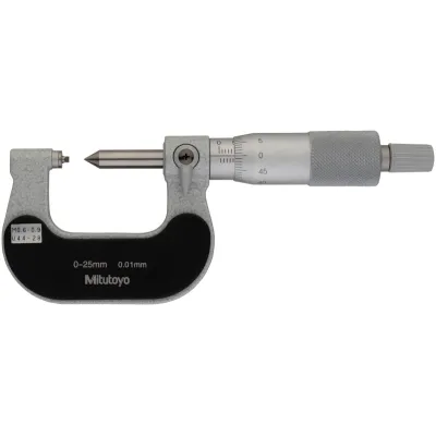Screw Thread Micrometer 0-25mm, 0,6-0,9mm/44-28TPI 125-102 Mitutoyo