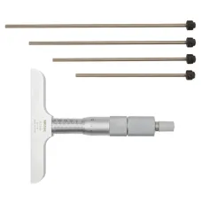Depth Micrometer, Interchangeable Rods 0-100mm, 101mm Base
