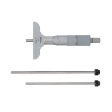 Depth Micrometer, Interchangeable Rods 0-3", 2,5" Base