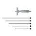Depth Micrometer, Interchangeable Rods 0-6", 2,5" Base 129-128 Mitutoyo