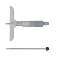 Depth Micrometer, Interchangeable Rods 0-2", 4" Base