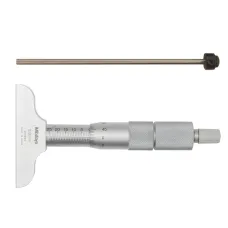 Depth Micrometer, Interchangeable Rods 0-25mm, 63mm Base