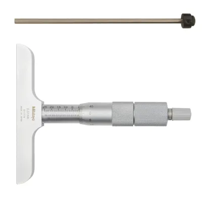 Depth Micrometer, Interchangeable Rods 0-25mm, 101mm Base 129-155 Mitutoyo