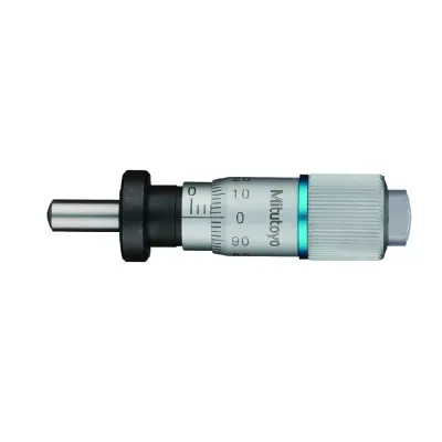 Micrometer Head, Spindle Feed 0,1mm/rev. 0-6,5mm, 0,002mm, Spherical, with Clamp Nut 148-143-10 Mitutoyo