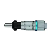 Micrometer Head, Spindle Feed 0,1mm/rev. 0-6,5mm, 0,002mm, Spherical, with Clamp Nut