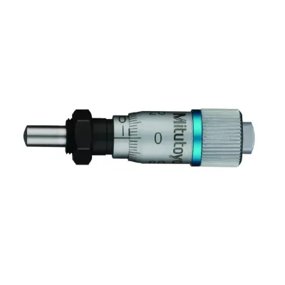 Micrometer Head, Spindle Feed 0,1mm/rev. 0-6,5mm, 0,002mm, Spherical, with Clamp Nut 148-243-10 Mitutoyo