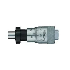 Micrometer Head, Short Thimble Type 0-6,5mm, 0,01mm, Flat, with Clamp Nut