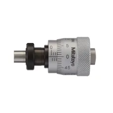 Micrometer Head, Short Thimble Type 0-6,5mm, 0,01mm, Flat, with Clamp Nut