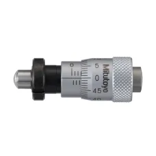 Micrometer Head, Short Thimble Type 0-6,5mm, 0,01mm, Spherical with Clamp Nut