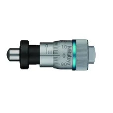 Micrometer Head, Spindle Feed 0,1mm/rev. 0-6,5mm, 0,002mm, Spherical, with Clamp Nut