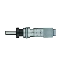 Micrometer Head, Small Standard Type 0-13 mm, 0,01mm, Spherical, with Clamp Nut/Spindle Lock