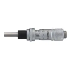 Micrometer Head, Small Standard Type 0-13mm, 0,01mm, Flat, with Spindle Lock, Rev. Reading
