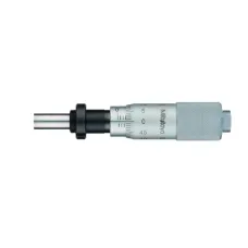 Micrometer Head, Carbide Tipped Spindle Standard Type, 0-15mm, 0,01mm, Flat, with Clamp Nut
