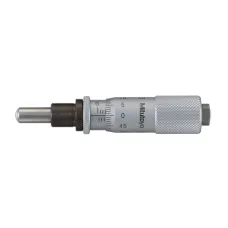Micrometer Head, Carbide Tipped Spindle Standard Type, 0-15mm, 0,01mm, Spherical, with Spindle Lock