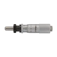 Micrometer Head, Carbide Tipped Spindle Standard Type, 0-15mm, 0,01mm, Spherical, with Clamp Nut/Spindle Lock