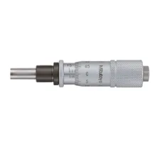 Micrometer Head, Carbide Tipped Spindle Standard Type, 0-15mm, 0,01mm, Flat, with Spindle Lock, Rev. Reading