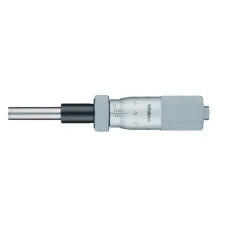 Micrometer Head, Medium-sized Type with D=8mm Spindle, 0-25mm, 0,01mm, Flat, with Spindle Lock, w/o Ratched