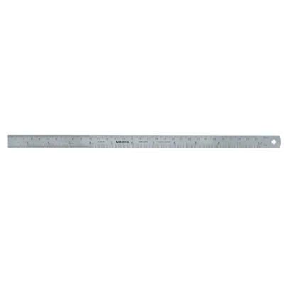 Steel Rule, Semi-Flexible Rule 300mm/12", Metric/Inch 182-305 Mitutoyo