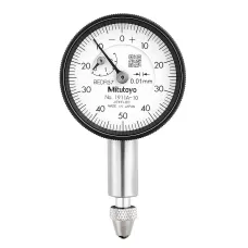 Dial Gauge, Flat Back, ISO Type Jewelled Bearing, 2,5mm, 0,01mm
