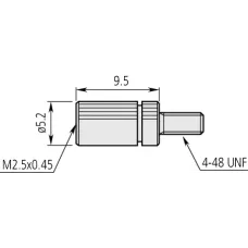 Adapter Indicator Contact Point 4-48 UNF to M2,5x0,45