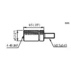 Adapter Indicator Contact Point M2,5x0,45 to 4-48 UNF