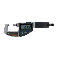 Absolute Digital Disc Mic., Adj. Force QuickMike, 0-15mm, 0,5-2,5N, Disk=14,3mm