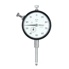 Dial Gauge, Flat Back, ANSI/AGD Type Reverse Dial Face, 1", 0,001"