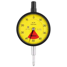Dial Gauge, Flat Back, ISO Type One Revolution, Shockproof, 0,8mm, 0,01mm