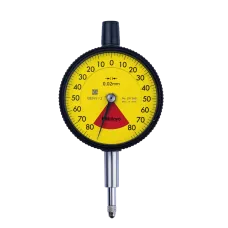 Dial Gauge, Flat Back, ISO Type One Revolution, Shock- & Dustproof, 1,6mm, 0,02mm