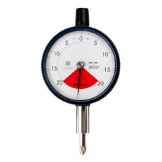 Dial Gauge, Flat Back, ANSI/AGD Type One Revolution, Shock- & Dustproof, 0,04", 0,0005"