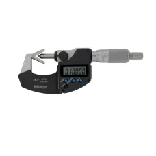 Digital 3 Flute V-Anvil Micrometer 0,05-0,6", with Groove