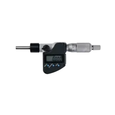 Цифровая микрометрическая головка, IP65, 0–25 мм, плоский шпиндель, гладкий стержень 12/18 мм